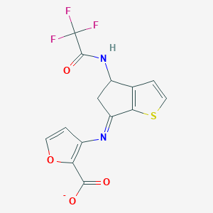 [4-(2,2,2-trifluoroacetamido)-4H,5H,6H-cyclopenta[b]thiophen-6-ylidene]aminofuran-2-carboxylate