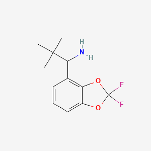 1-(2,2-Difluorobenzo[D][1,3]dioxol-4-YL)-2,2-dimethylpropan-1-amine