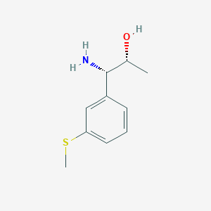 molecular formula C10H15NOS B13055251 (1S,2R)-1-Amino-1-(3-methylthiophenyl)propan-2-OL 