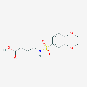 molecular formula C12H15NO6S B1305526 4-(2,3-Dihydro-benzo[1,4]dioxine-6-sulfonylamino)-butyric acid CAS No. 300571-94-2