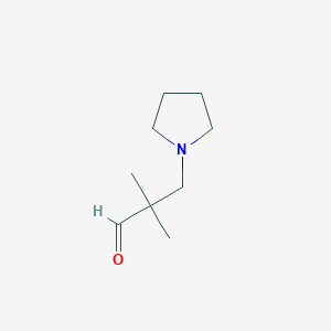 molecular formula C9H17NO B1305529 2,2-Dimethyl-3-pyrrolidin-1-ylpropanal CAS No. 296264-94-3