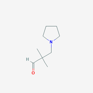 2,2-Dimethyl-3-pyrrolidin-1-ylpropanal