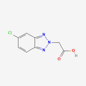 molecular formula C8H6ClN3O2 B13055302 2-(5-Chloro-2H-benzo[D][1,2,3]triazol-2-YL)acetic acid 