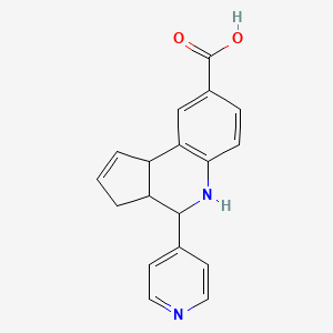 4-Pyridin-4-yl-3a,4,5,9b-tetrahydro-3H-cyclopenta[c]quinoline-8-carboxylic acid