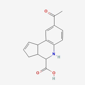 molecular formula C15H15NO3 B1305532 8-Acetyl-3a,4,5,9b-tetrahydro-3H-cyclopenta[c]quinoline-4-carboxylic acid CAS No. 312714-12-8