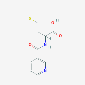 molecular formula C11H14N2O3S B1305534 4-Methylsulfanyl-2-[(pyridine-3-carbonyl)-amino]-butyric acid 