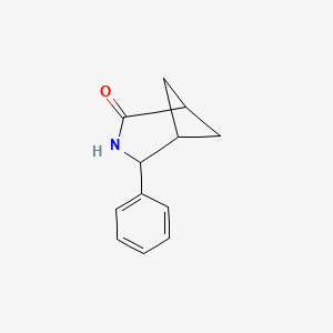 molecular formula C12H13NO B13055350 4-Phenyl-3-azabicyclo[3.1.1]heptan-2-one 