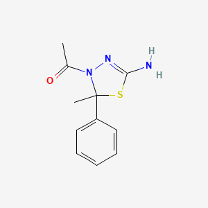 molecular formula C11H13N3OS B1305537 1-(5-Amino-2-methyl-2-phenyl-[1,3,4]thiadiazol-3-yl)-ethanone CAS No. 72926-06-8