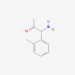 molecular formula C10H13NO B13055375 1-Amino-1-(2-methylphenyl)acetone 