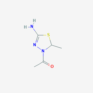 molecular formula C5H9N3OS B1305538 1-(5-Amino-2-methyl-[1,3,4]thiadiazol-3-yl)-ethanone CAS No. 72926-03-5