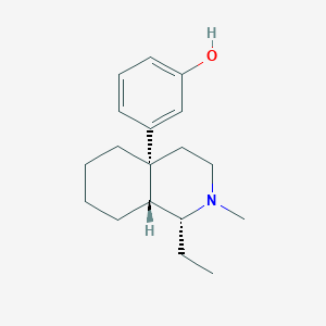 molecular formula C18H27NO B13055396 3-((1R,4aR,8aR)-1-ethyl-2-methyldecahydroisoquinolin-4a-yl)phenol 