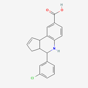 4-(3-Chloro-phenyl)-3a,4,5,9b-tetrahydro-3H-cyclopenta[c]quinoline-8-carboxylic acid