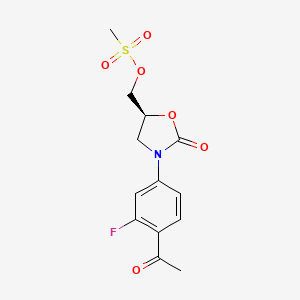 (R)-(3-(4-Acetyl-3-fluorophenyl)-2-oxooxazolidin-5-YL)methyl methanesulfonate