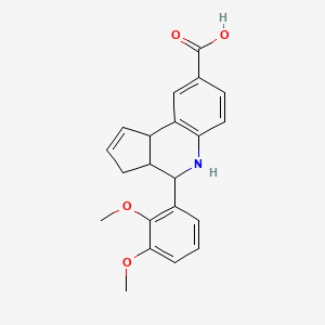 molecular formula C21H21NO4 B1305541 4-(2,3-Dimethoxy-phenyl)-3a,4,5,9b-tetrahydro-3H-cyclopenta[c]quinoline-8-carboxylic acid CAS No. 1212298-71-9