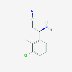 (3R)-3-Amino-3-(3-chloro-2-methylphenyl)propanenitrile