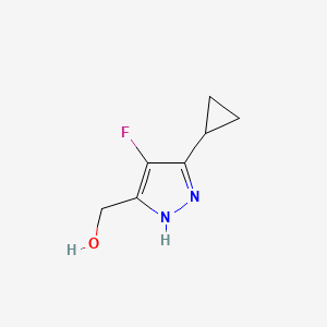 (5-Cyclopropyl-4-fluoro-1H-pyrazol-3-YL)methanol