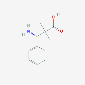 molecular formula C11H15NO2 B13055422 (3S)-3-Amino-2,2-dimethyl-3-phenylpropanoic acid 