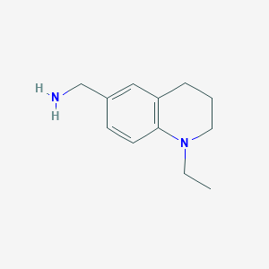 molecular formula C12H18N2 B1305551 C-(1-Ethyl-1,2,3,4-tetrahydro-quinolin-6-yl)-methylamine CAS No. 856437-11-1