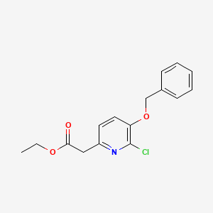 Ethyl 2-(5-(benzyloxy)-6-chloropyridin-2-YL)acetate