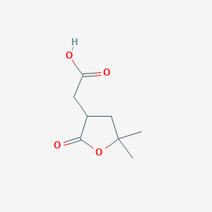 molecular formula C8H12O4 B1305560 (5,5-Dimethyl-2-oxo-tetrahydro-furan-3-yl)-acetic acid CAS No. 412298-86-3