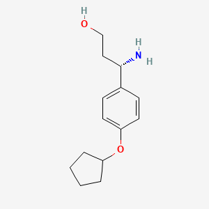 (3S)-3-Amino-3-(4-cyclopentyloxyphenyl)propan-1-OL