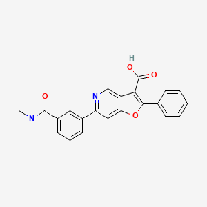 6-(3-(Dimethylcarbamoyl)phenyl)-2-phenylfuro[3,2-C]pyridine-3-carboxylic acid