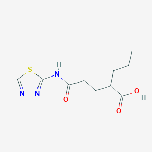 molecular formula C10H15N3O3S B1305563 Ácido 2-[2-([1,3,4]Tiadiazol-2-ilcarbamoyl)-etil]-pentanoico CAS No. 380585-19-3