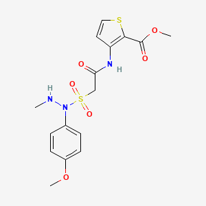 methyl3-{2-[N'-methyl(4-methoxyphenyl)hydrazinesulfonyl]acetamido}thiophene-2-carboxylate