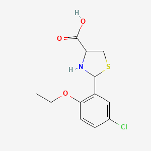 molecular formula C12H14ClNO3S B1305565 2-(5-Chloro-2-ethoxy-phenyl)-thiazolidine-4-carboxylic acid CAS No. 1033301-31-3