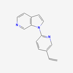 molecular formula C14H11N3 B13055667 1-(5-Vinylpyridin-2-YL)-1H-pyrrolo[2,3-C]pyridine 