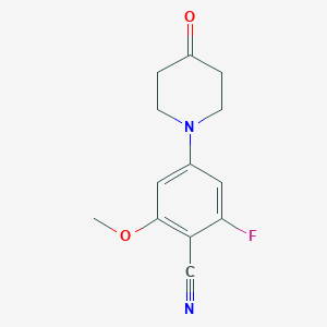 2-Fluoro-6-methoxy-4-(4-oxopiperidin-1-YL)benzonitrile