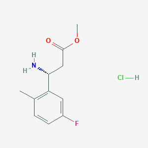 Methyl (R)-3-amino-3-(5-fluoro-2-methylphenyl)propanoate hcl