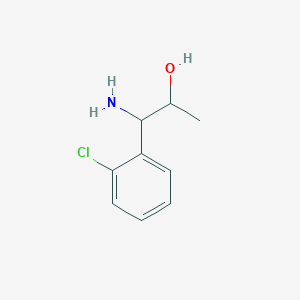 molecular formula C9H12ClNO B13055711 1-Amino-1-(2-chlorophenyl)propan-2-OL 