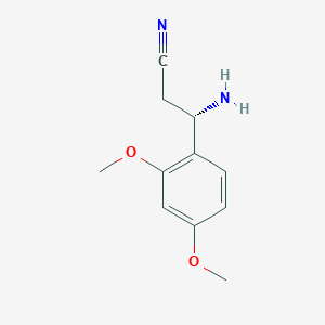 (3S)-3-Amino-3-(2,4-dimethoxyphenyl)propanenitrile