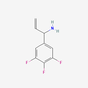 molecular formula C9H8F3N B13055766 1-(3,4,5-Trifluorophenyl)prop-2-en-1-amine 