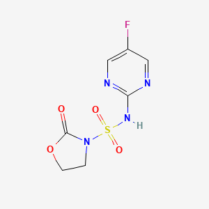 molecular formula C7H7FN4O4S B13055791 N-(5-Fluoropyrimidin-2-YL)-2-oxooxazolidine-3-sulfonamide 