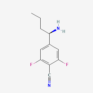 4-((1R)-1-Aminobutyl)-2,6-difluorobenzenecarbonitrile