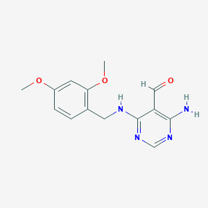 4-Amino-6-((2,4-dimethoxybenzyl)amino)pyrimidine-5-carbaldehyde