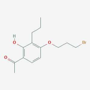 molecular formula C14H19BrO3 B1305591 1-[4-(3-Bromopropoxy)-2-hydroxy-3-propylphenyl]ethanone CAS No. 40786-20-7