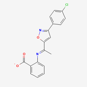 (E)-{1-[3-(4-chlorophenyl)-1,2-oxazol-5-yl]ethylidene}aminobenzoate