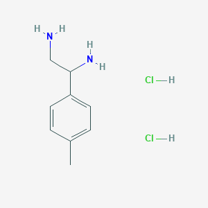 molecular formula C9H16Cl2N2 B13055960 1-(4-Methylphenyl)ethane-1,2-diamine 2hcl 