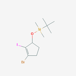 ((3-Bromo-2-iodocyclopent-2-EN-1-YL)oxy)(tert-butyl)dimethylsilane