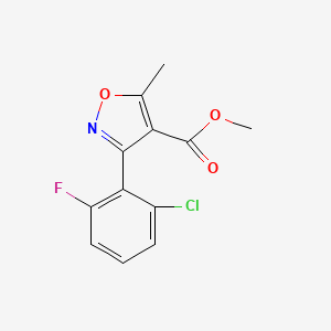 molecular formula C12H9ClFNO3 B1305602 3-(2-氯-6-氟苯基)-5-甲基异恶唑-4-羧酸甲酯 CAS No. 4415-09-2