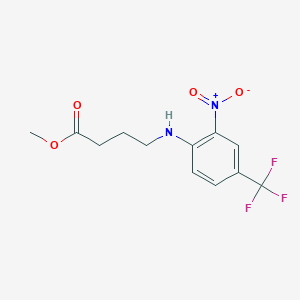 molecular formula C12H13F3N2O4 B1305605 Methyl 4-[2-nitro-4-(trifluoromethyl)anilino]butanoate CAS No. 339101-25-6