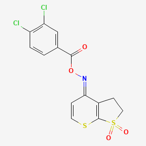 [(4E)-1,1-dioxo-2H,3H,4H-1lambda6-thieno[2,3-b]thiopyran-4-ylidene]amino3,4-dichlorobenzoate