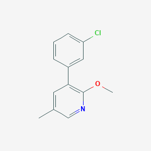 3-(3-Chlorophenyl)-2-methoxy-5-methylpyridine