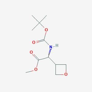 Methyl (R)-2-((tert-butoxycarbonyl)amino)-2-(oxetan-3-YL)acetate