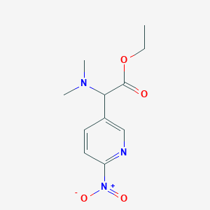 Ethyl 2-(dimethylamino)-2-(6-nitropyridin-3-YL)acetate