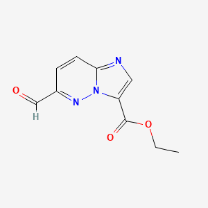 molecular formula C10H9N3O3 B13056086 Ethyl 6-formylimidazo[1,2-B]pyridazine-3-carboxylate 