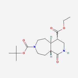 Racemic-(4S,4aR,9aS)-7-tert-butyl 4-ethyl 1-oxooctahydro-1H-pyrido[3,4-d]azepine-4,7(8H)-dicarboxylate